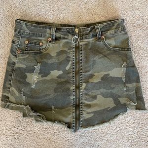 Denim Camo Women’s Skirt